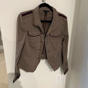 White House Black Market Taupe Utility Jacket